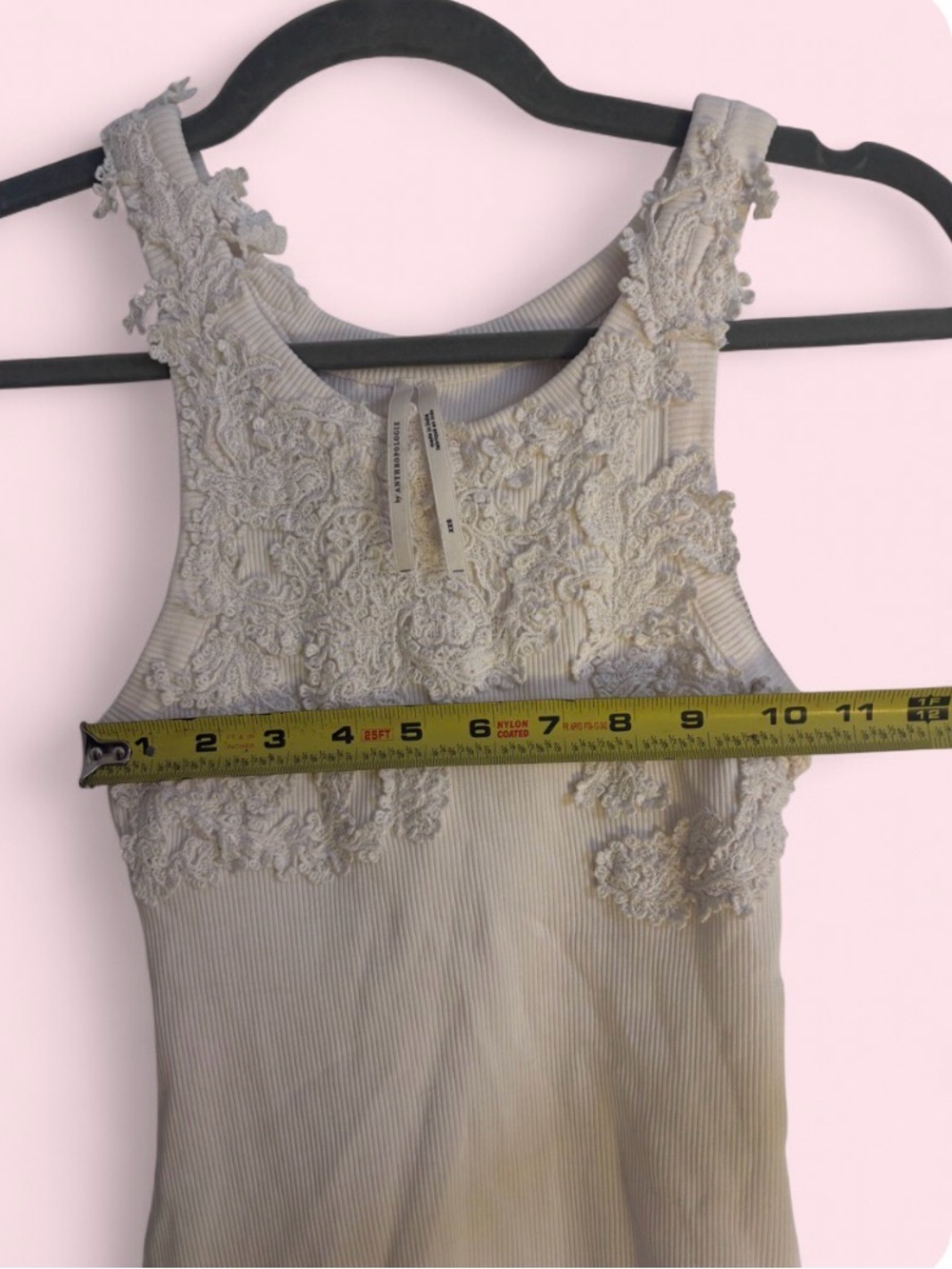 The Pippah Lace Appliqué Tank by Anthropologie White XXS - Picture 3 of 7